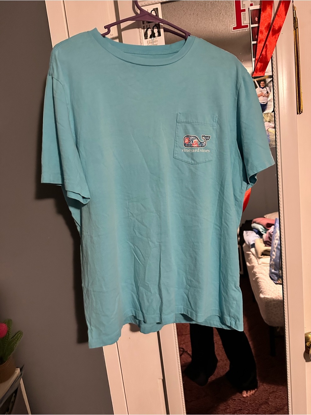 Vineyard Vines Men’s Short Sleeve Pocket Tee in Aqua
